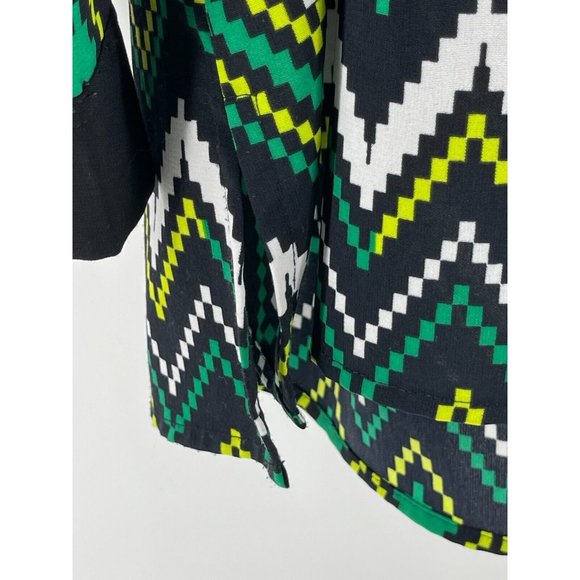 Catherines Women's Plus Long Sleeve Geometric Striped Top Shirt Size 1X 18/20W - Picture 6 of 13